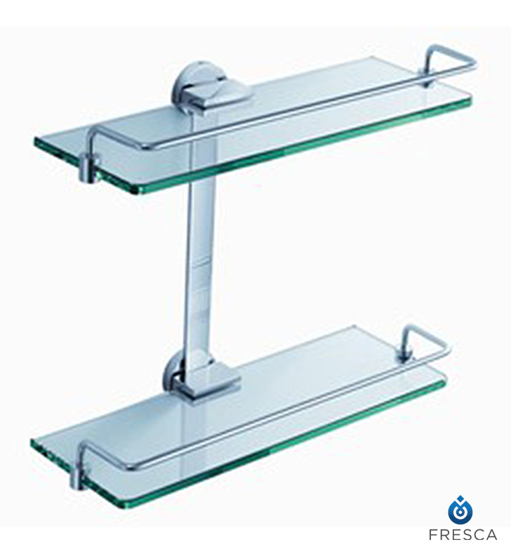 Fresca FAC0946 Ultimo Tier Bathroom Glass Shelf in Chrome Faucets  Mosaic Kitchen Supplies Bathroom Supplies and much more at the lowerst  rates
