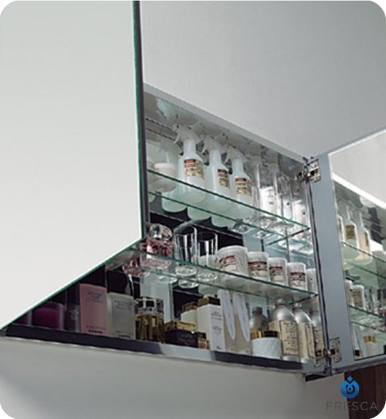 Fresca Fmc8010 40 Wide Bathroom Medicine Cabinet With Mirrors