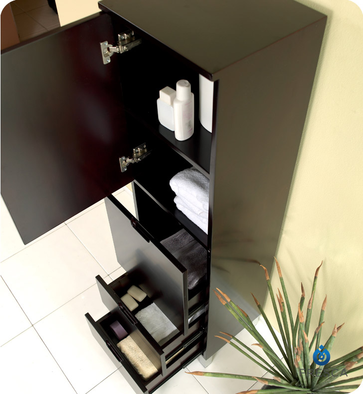 Fresca FST2060ES Oxford Espresso Tall Bathroom Linen Cabinet