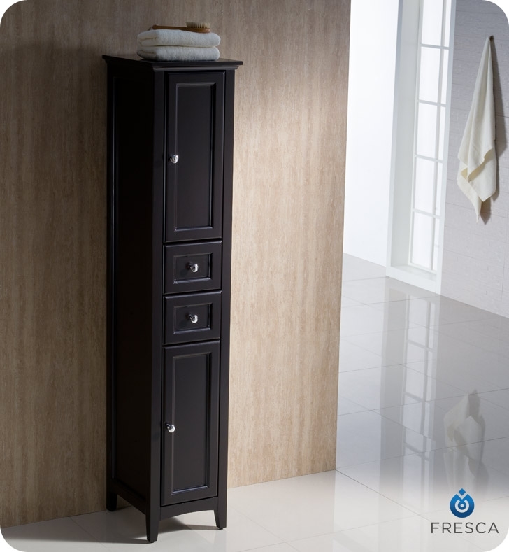 Fresca FST2060ES Oxford Espresso Tall Bathroom Linen Cabinet - Faucets, Mosaic, Kitchen Supplies