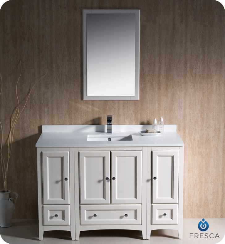 Fresca Parma FVN5023WH 24 Pedestal Sink w/ Medicine Cabinet - Modern  Bathroom Vanity Cabinet - White - Supreme Kitchen & Bath