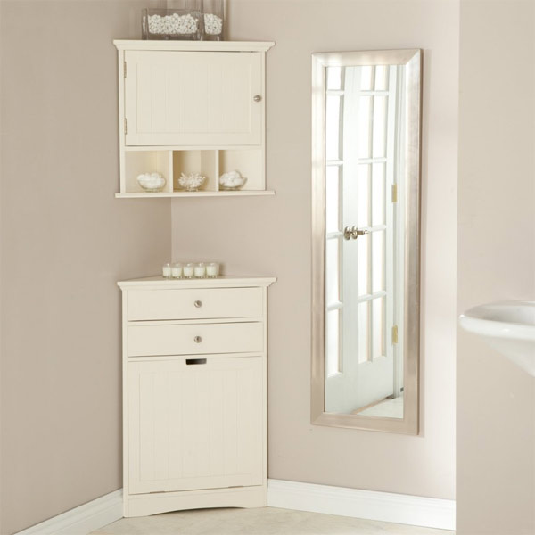 Corner Bathroom Vanity Sink Combo for Small Space Wall Mounted Cabinet Set